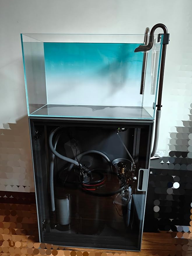 Ultra Clear Rimless Low Iron Glass Aquarium Tank (W23.62×D11.81×H14.17 inch(60x30x36cm)) 6mm Thickness Include Black Leveling Mat