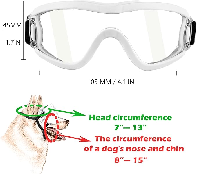 Small Dog Sunglasses with Adjustable Strap UV Protection, Winproof Puppy Sunglasses, Suitable for Dogs Eyes Protection,Soft Dog Goggles