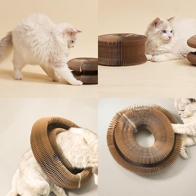 Interactive Scratching Board for Playful Kitties Magic Accordion Cat Scratching Post, Fun Cat Toys for Indoor Cats 1Pack