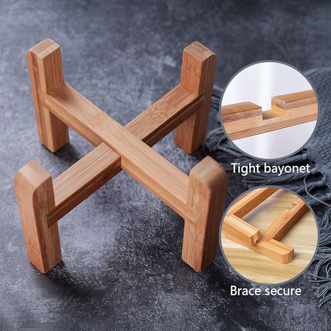 Green Ceramic Elevated Raised Cat Bowl with Wood Stand No Spill Pet Food Water Feeder Cats Small Dogs