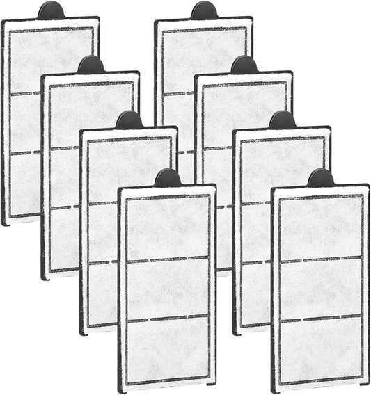 VEVOR Aquarium Filter Cotton, 8 PCS Fish Tank Replacement Filter Cartridges for 2.5/3.5 Gal, Fishbowl Accessories with Multi-Layer Filtration Easy Installation, for MN-200 and MN-280 Models