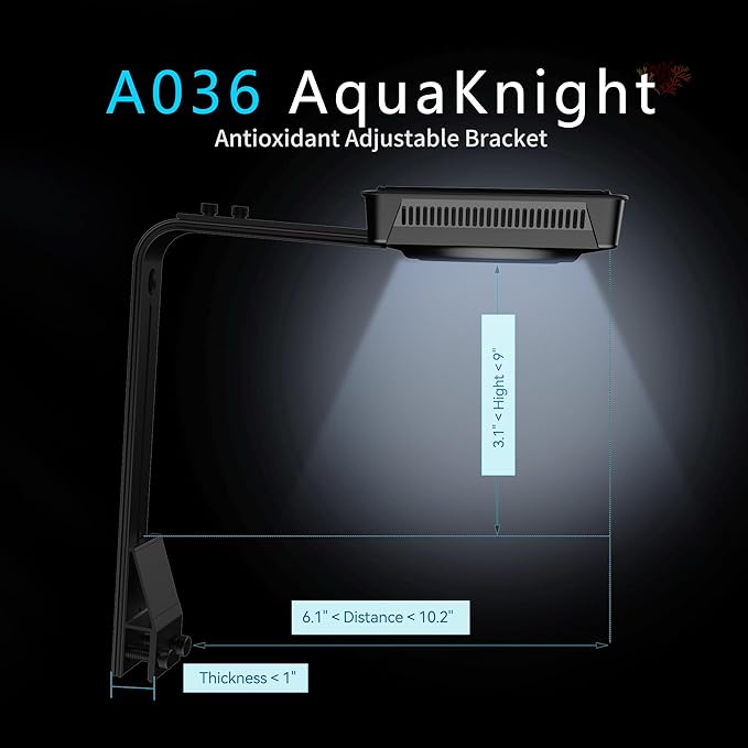 Aquarium Light βA036 Reef Tank Light 36 Watts Saltwater Light with Touch Control, Reef Lights for Coral Reef Nano Fish Tank Marine Tanks with Timer & Screen