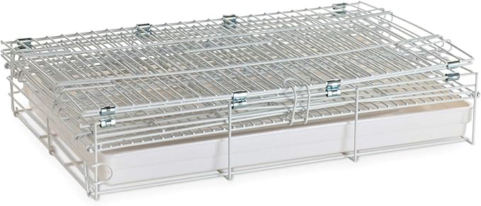 Pet Products Metal Portable Travel Vet Bird Parrot Carrier Cage Prevent Beaks Out White, 19-Inch by 12-Inch by 16-Inch