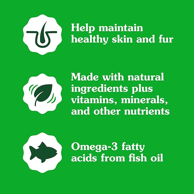 Greenies Feline Smartbites Skin & Fur Health Crunchy and Soft Cat Treats, Salmon Flavor, 4.6 oz. Pack