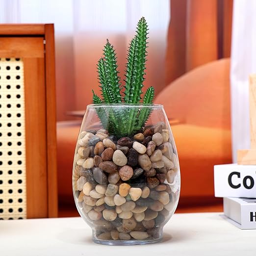 Calofulston 5lb Drainage Rocks for Potted Plants, 1/5 Inch Small Pebbles for Plants, Aquarium, Fish Tank, Terrarium, Succulent, Vases, Decorative Pea Gravel for Plants, Mixed Color