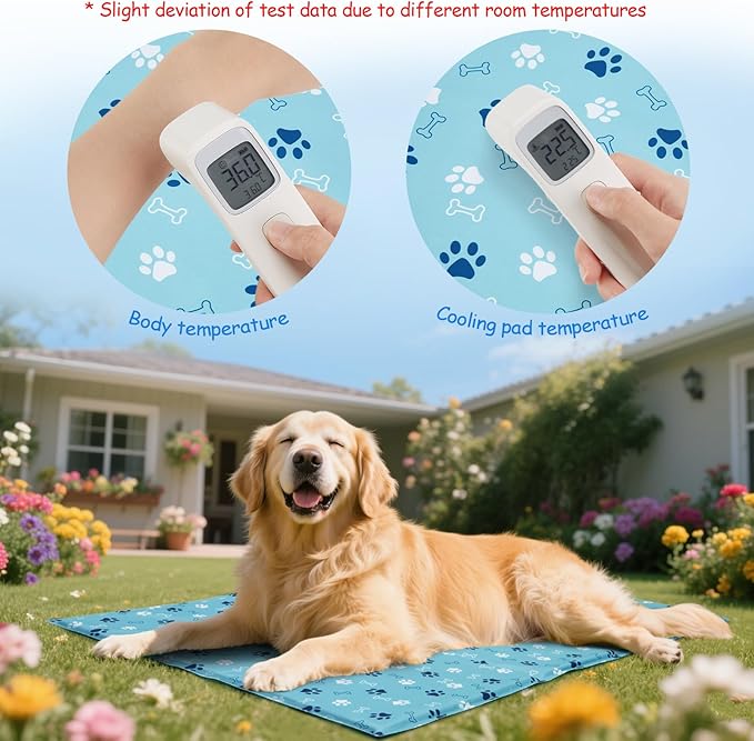 Ownpets Dog Cooling Mat, XX-Large 47 x 31 Inch Thick and Waterproof Cooling Pad for Summer, Water-Filled Pet Mat for Large Dogs, Leakproof Design for Crate, Bed, Sofa, Floor and Car Seat