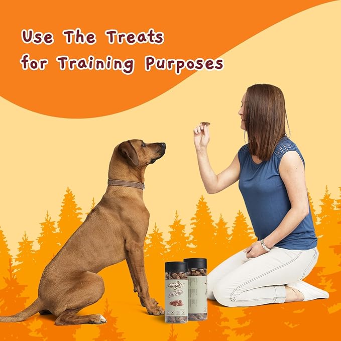 Jungle Calling Freeze Dried Cat & Dog Treats, Freeze Dried Chicken Hearts for Cats & Dogs, High Protein Single Ingredient Chicken Heart Treats, Grain Free Pet Training Treats (Chicken Hearts, 2.3 oz)