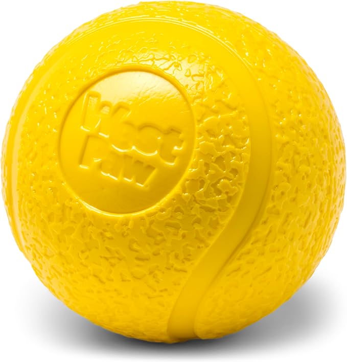WEST PAW Boundr Ball Dog Fetch Toy – Bouncing Toys for Dogs, Fetch, Catch, Chewing, Play – Floatable, Recyclable Balls – Small Aqua Blue/Dandelion Yellow 2-Pack