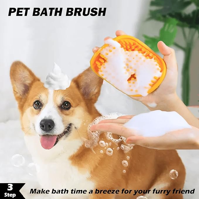 5 Pack Cat Steam Brush Kit - Pet Mist Water Brush for Dogs, Includes Steamy Brush, Undercoat Rake, Bath Brush, Flea Comb - Dynamic Dematting Tool