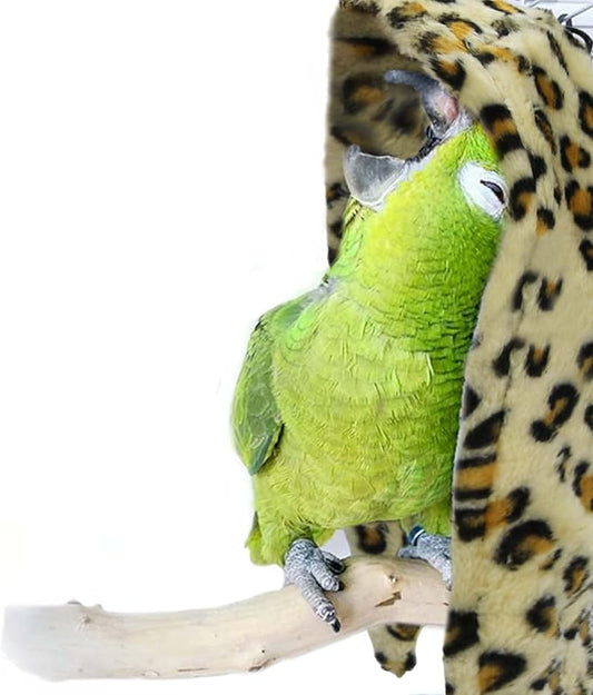 SIMENA Bird Blanket for Cage, Corner Fleece Bed for Birds, Cozy Bird Warmer, Parrot House for Cage, Cuddle Nest Hanging Toy for Lovebirds Parakeet (Yellow, Small)