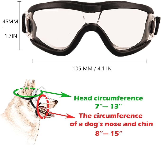 Small Dog Sunglasses with Adjustable Strap UV Protection, Winproof Puppy Sunglasses, Suitable for Dogs Eyes Protection,Soft Dog Goggles