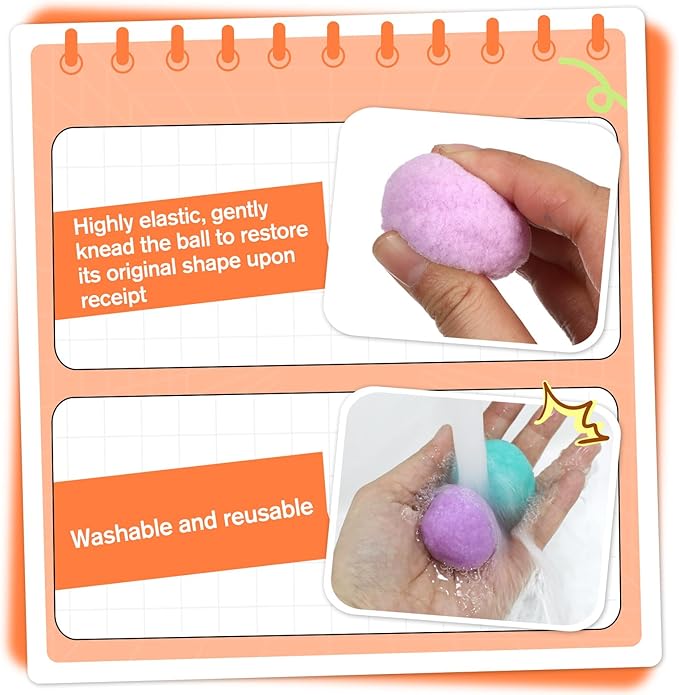 20Pcs 1.6" Cat Toy Balls, Soft Kitten Pom Pom Toys, Plush Interactive Playing Quiet Ball Cats Favorite Toy, DIY Craft Decorations, Training and Sensory Enrichment