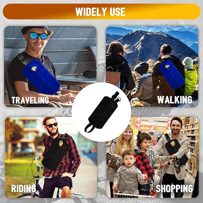 WATFOON Adjustable Lizard Leather Leash Harness and Bearded Dragon Carrier Sling, Reptile Small Pet Training Leashes and Beardie Snuggle Sling Bag for Outdoor Travel (XL Black)