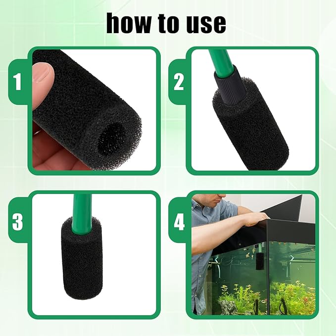 Sponge Filters for Aquarium, Fish Tank Filter Sponges, Sponge Filter Foam Rolls for Shrimp Fry, 0.6” Intake Pre-Filter Foam, 15PCS Replacement for Fish Tank Accessories