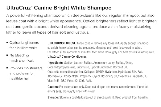 UltraCruz® Canine Bright White Shampoo, 1 Gallon