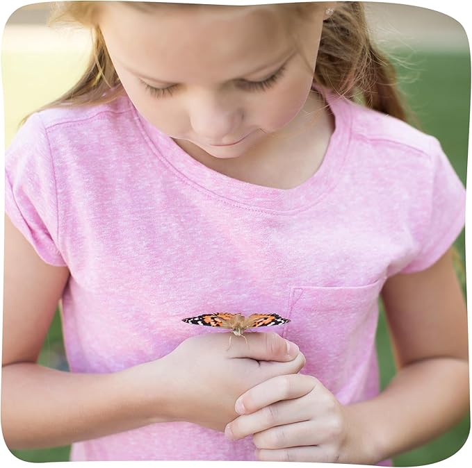 Insect Lore Butterfly Farm - Live Cup of 5 Caterpillars, Reusable Habitat, STEM Butterfly Activity Journal & Supplies - Grow, Observe and Release Painted Lady Butterflies