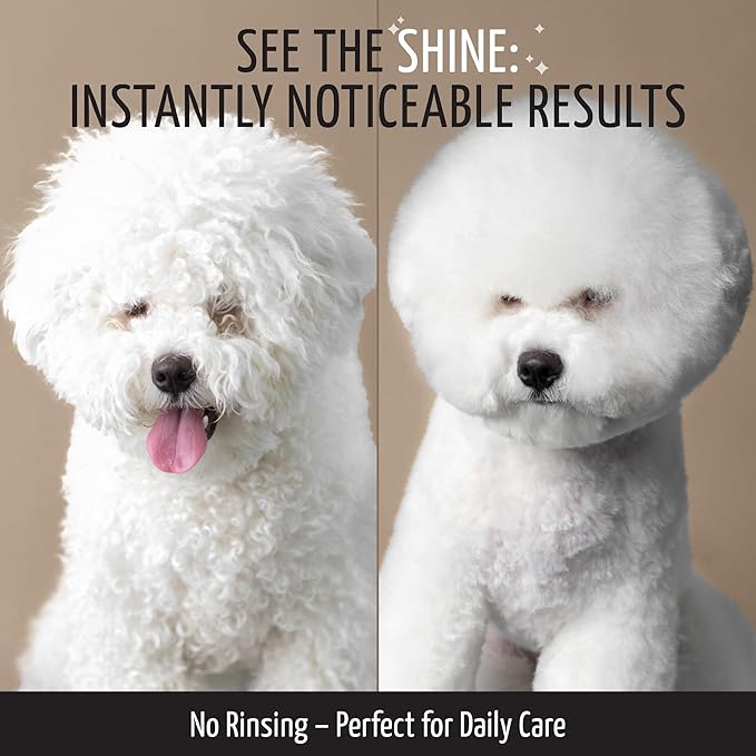 Tauro Pro Line Dog Detangler Spray - Dematting Dog Leave in Conditioner Spray Perfect for Golden Doodle, Poodle, Other Breeds & Cat Matted Hair Grooming (Fur Growth - 8.45 Fl Oz)