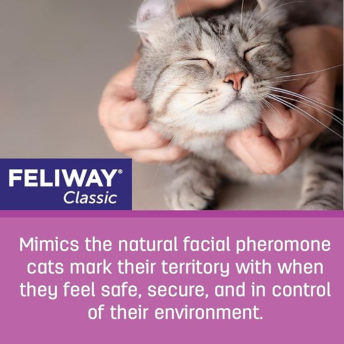 FELIWAY Classic Cat Calming Pheromone Diffuser: 1 Diffuser & 2 Refills (60 Days)