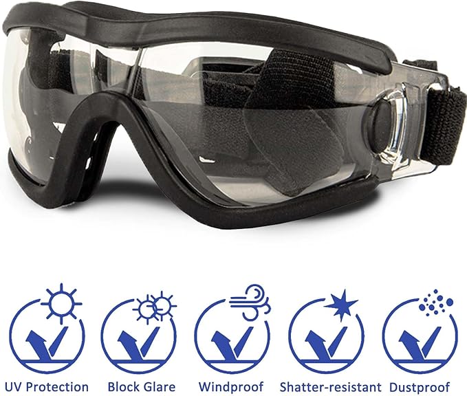 Medium Dog Sunglasses with Adjustable Strap UV Protection, Winproof Puppy Sunglasses, Suitable for Dogs Eyes Protection,Soft Dog Goggles