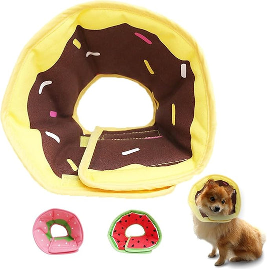 Soft Dog Cone, Lightweight Elizabethan Collar for Dogs, Adjustable Soft Cones for Dogs/Cats to Stop Licking After Surgery, Cute Donut Cone of Shame Alternatives for Pets (Large)