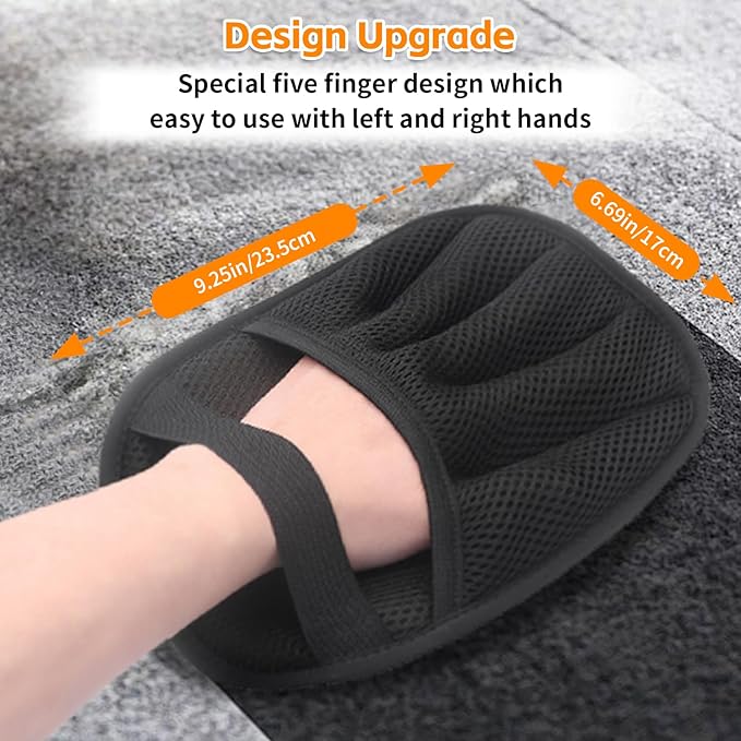 2025 Electrostatic Pet Hair Remover Glove for Cats & Dogs Upgraded Five-Finger Pet Hair Gloves for Clothing, Couch, Carpet, Furniture, Great Alternative to Pet Lint Roller