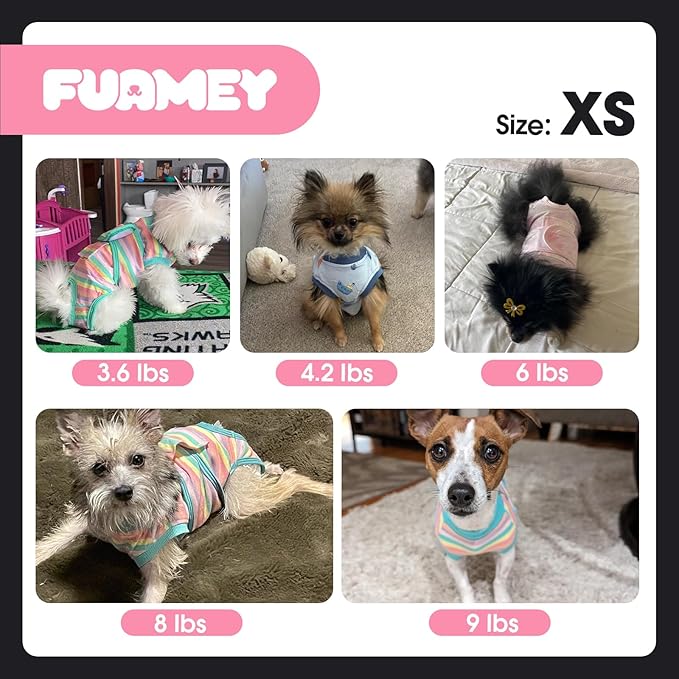 FUAMEY Recovery Suit for Dogs After Surgery,Soft Breathable Dog Bodysuit E-Collar & Cone Alternative Surgical Suit,Male Female Dog Neuter Spay Suits Anti Licking Wounds Onesie Pink Leopard XS