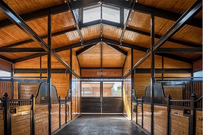 American Floor Mats - Horse/Stable Mats - Heavy Duty Stall Mats - Thick, Durable Rubber Flooring Solid Black 3/4" Thick – 4' x 10' Mat