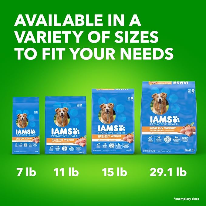 IAMS Proactive Health Healthy Weight Control Adult Dry Dog Food with Real Chicken, 15 lb. Bag