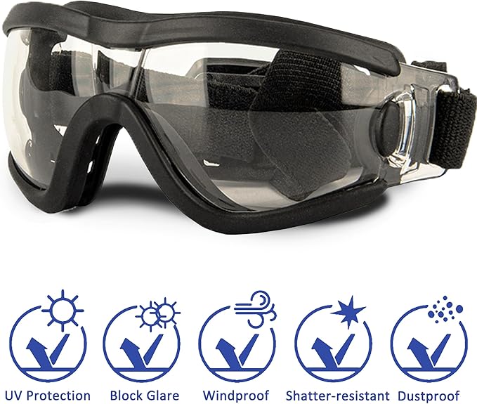 Small Dog Sunglasses with Adjustable Strap UV Protection, Winproof Puppy Sunglasses, Suitable for Dogs Eyes Protection,Soft Dog Goggles