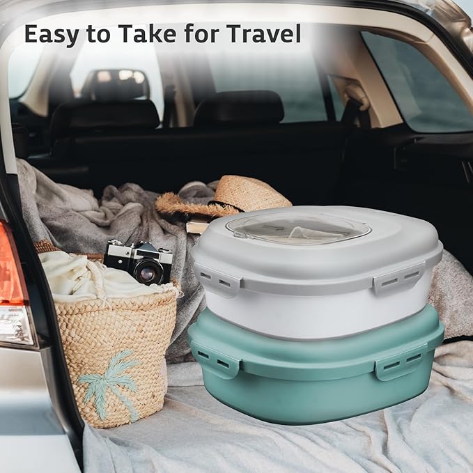 Rice Storage Bin Cereal Containers, 13-50lb Collapsible Rice Container Dispenser with Transparent Lid, Rolling Wheels, Measuring Cup and Scoop, Airtight Dog Cat Pet Food Storage Container White