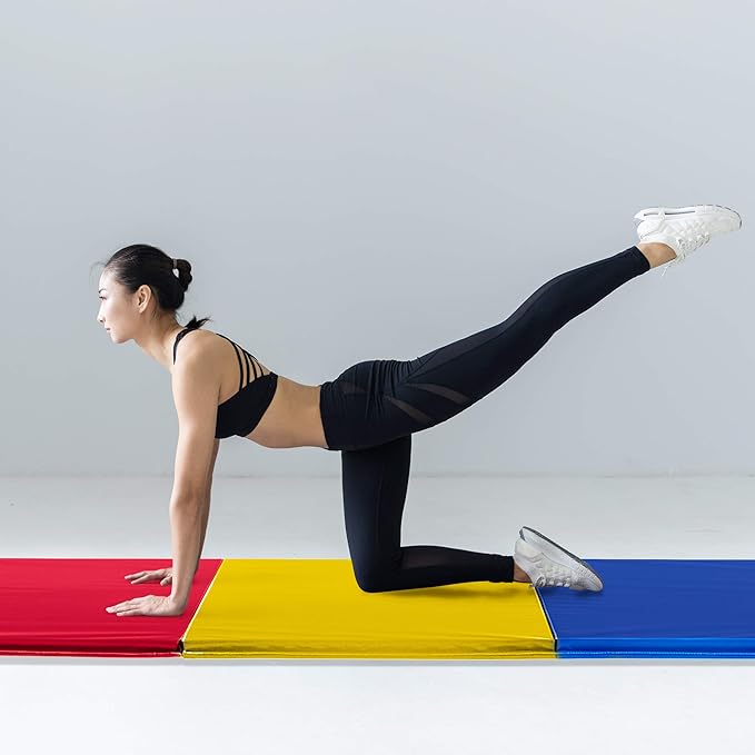 We Sell Mats - 4 ft x 8 ft x 2 in Personal Fitness & Exercise Mat for Home Workout - Lightweight and Folds for Carrying – All Purpose Home Gym Mat – Thick Mat for Yoga, Pilates, Stretches, and Floor Exercises