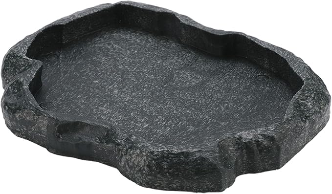Tortoise Water Dish, 7.1 * 5.5 * 0.8in Reptile Water Dish,Reptile Food Dish Suitable for The Feeding and Watering Needs of Various Pets