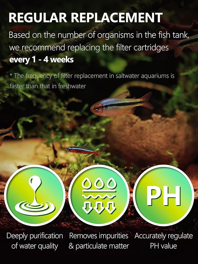 Medium Aquarium Filter Cartridges Compatible with Tetra Whisper Bio-Bag Filters, Fish Turtle Tank Assembled Filters for Tetra Whisper Power Filter 10i IQ10 PF10 & ReptoFilter (MEDIUM-12 Pack)