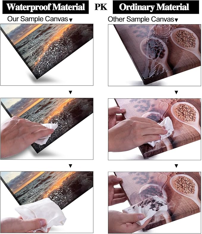 Yacht Sailing in Sea at Sunset Scenery Canvas Wall Art for Living Room Bathroom,Close-up View of Deck Mast Sails Picture Print Artwork Painting Decor,Epic Seascape Scenic Landscape,Inner Frame 20x40