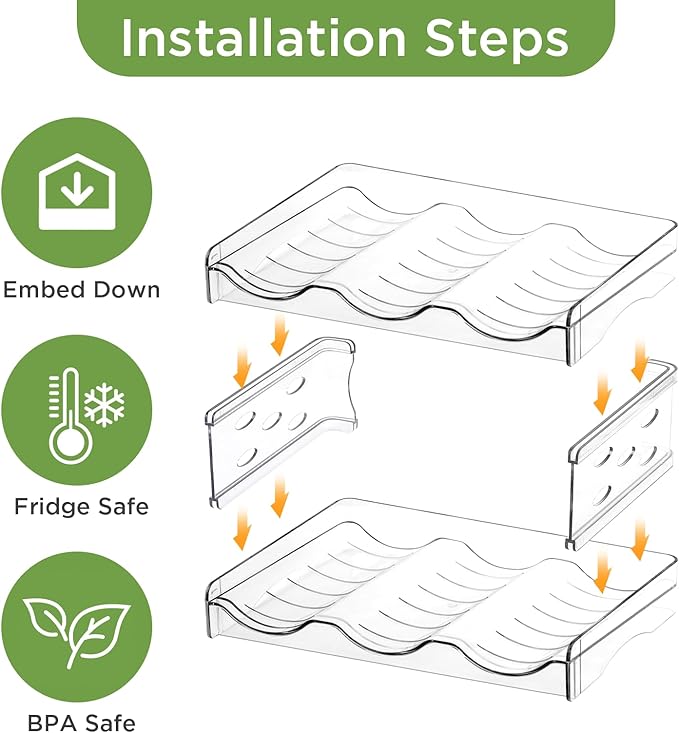 REFLYING Cat Food Can Organizer, Can Organizer for Pantry, Transparent Cat Food Storage Container Holds 36 (3.5oz) Cans, Canned Food Organizer and Storage for Countertop Kitchen Cabinet (2 Layers)
