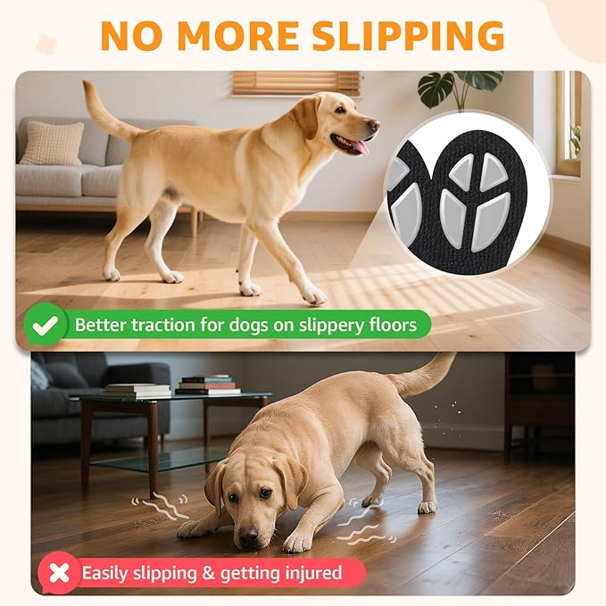 Paw Pads for Dogs Traction for Senior Dogs - Non Slip Sticky Dog Paw Protector Pads, Anti-Slip Adhesive Dog Paw Grip Pads Covers for Slippery Hardwood Floors to Prevent Slipping While Running Walking