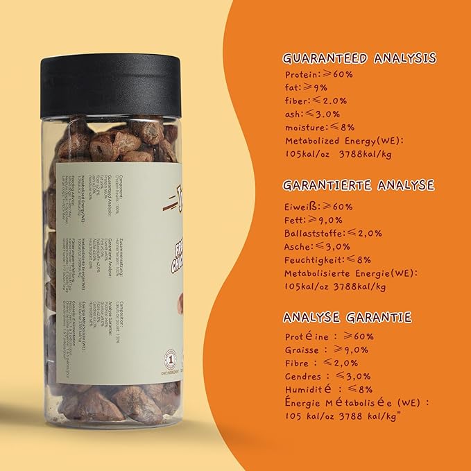 Jungle Calling Freeze Dried Cat & Dog Treats, Freeze Dried Chicken Hearts for Cats & Dogs, High Protein Single Ingredient Chicken Heart Treats, Grain Free Pet Training Treats (Chicken Hearts, 2.3 oz)