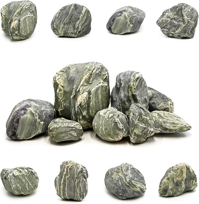 Aquarium Decor River Rock Decorative Stones Fish Tank Rocks Aquarium Landscapes 20LB Decoration Stone for Aquariums Aquascaping Terrariums,Paludariums,and Gardens(4-9inch / 4PCS)