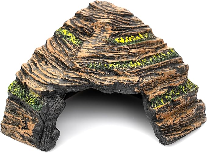 Reptile Hide Cave - Naturalistic Terrarium Décor for Reptiles and Amphibians, Safe & Comfortable Hideout