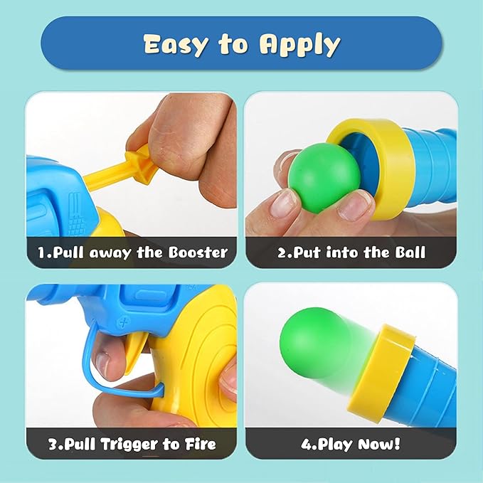 Low Noise Interactive Cat Ball Launcher Gun, 2 Noise-Reduced Launchers (New Upgraded), 100 Pcs Colorful Silent Plush Pom Pom Balls (1.2 inches), with 4 Pcs Cat Spring Toy