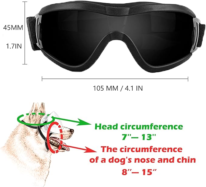 Small Dog Sunglasses with Adjustable Strap UV Protection, Winproof Puppy Sunglasses, Suitable for Dogs Eyes Protection,Soft Dog Goggles