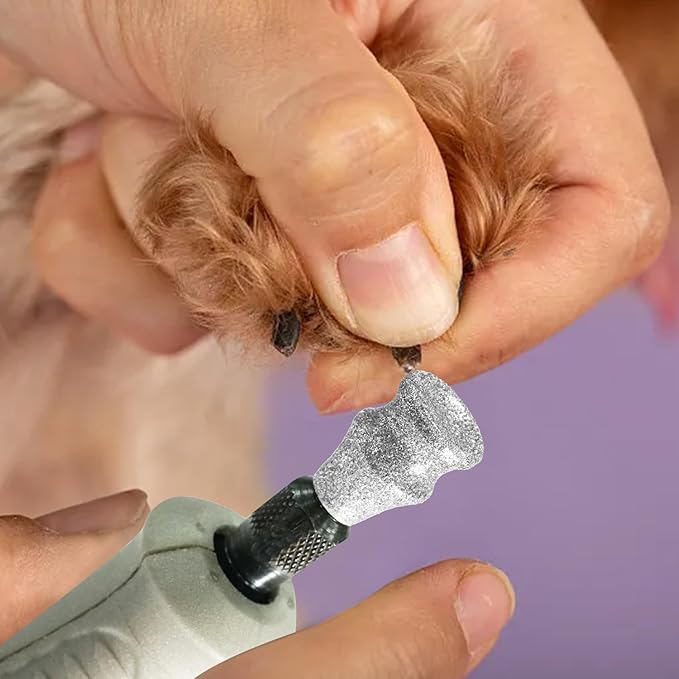 Diamond Dremel Dog Nail Grinder Attachment & Dog & Cat Pets Nail Clippers and Trimmers, Dremel Accessories & Dog Nail Trimmers with Safety Lock to Avoid Over Cutting, Grooming Tool for Pets