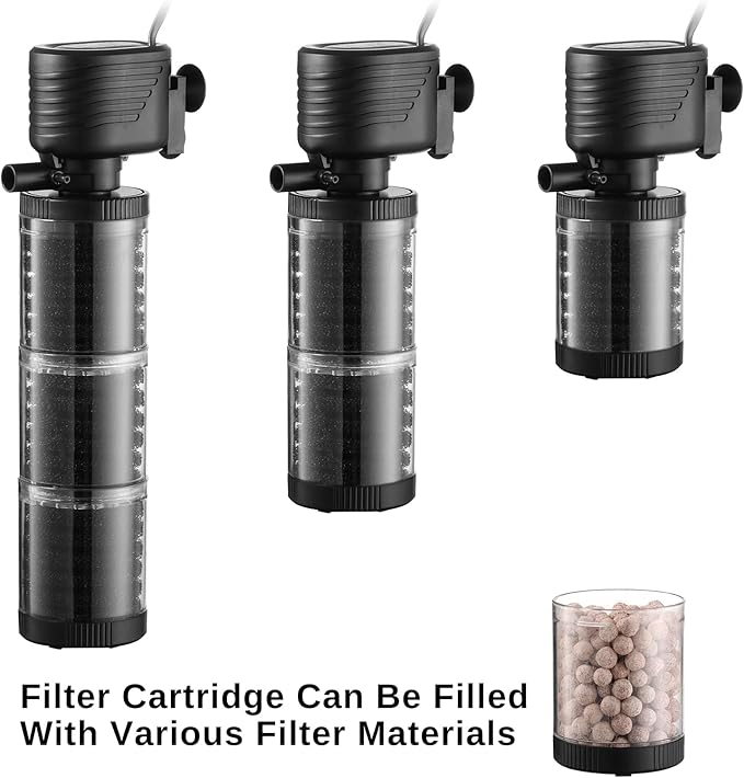 SainSmart XpertMatic 3 Stages 475 GPH Aquarium Filter for Up to 120 Gallon Fish Tank, Modern Style, Black ABS Material, Aquarium Filter, Pond Filter