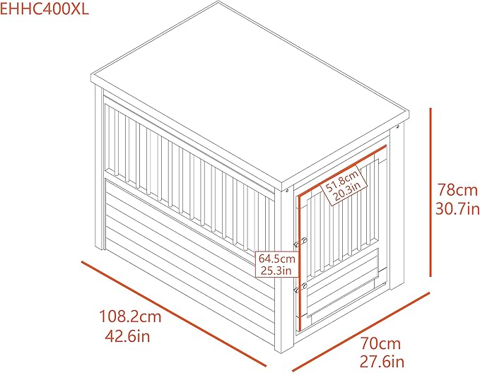 New Age Pet EHHC404XL ecoFLEX Pet Crate/End Table, Antique White, X-Large