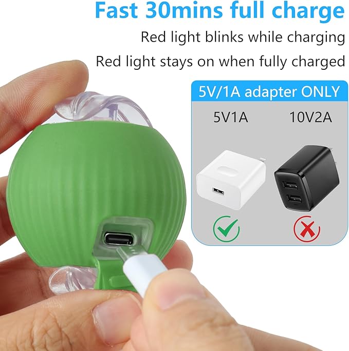 2Packs Interactive Cat Toys for Indoor Cats, Interactive Cat Ball Toy with Elastic Mesh Tail, Automatic Cat/Kitten Toys with Chirping & Motion Activate, Cat Toys for Bored Indoor (Yellow+Green)