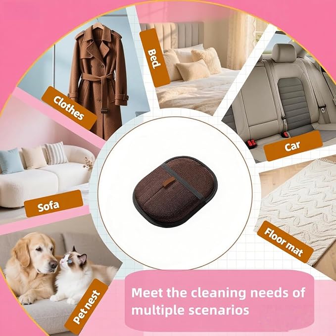 2Pcs Pet Hair Removal Gloves for Dogs and Cats, 2025 Upgraded Electrostatic Magic Hair Remover Glove