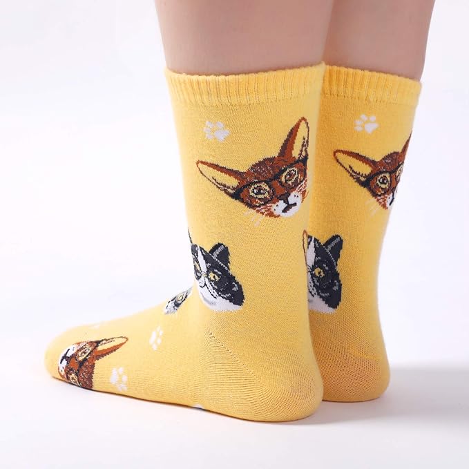 Jeasona Women's Cat Socks Cat Gifts Cute Animal Socks Dog Owl Gifts for Women