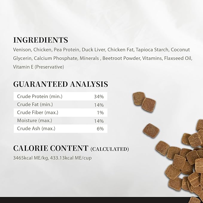 Herz Air-Dried Dog Food Venison & Duck Liver Recipe 2.2 lb, All-Natural, High-Protein, Grain-Free, Limited Ingredients, Complete & Balanced, Premium Canine Cuisine