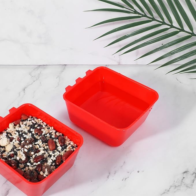 20 Pcs Cage Cups Chicken Feeder Waterer, 16 oz, Hanging Bunny Cage Feeder, Chicken Water Bowl for Pet Parrot, Rooster, Parakeet