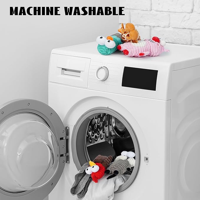 Nocciola 5-Pack Squeaky Dog Toys, Durable Stuffed Critter Zoo Dog Toys with Unique Squeak Sounds to Keep Dogs Busy, Puppy Toys for Small, Medium, and Large Dogs